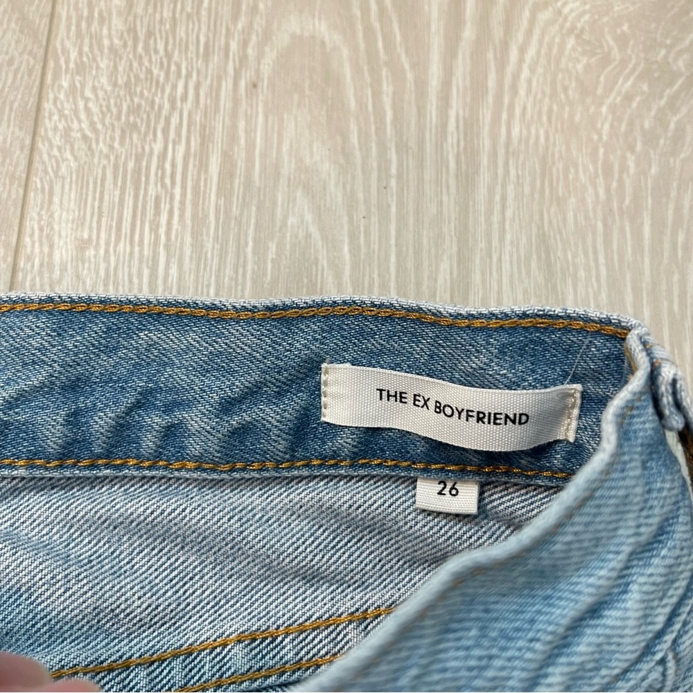 Aritzia Denim Forum The Ex Boyfriend Denim Blue size 26 Organic Cotton - Picture 8 of 16